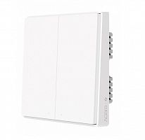 Умный выключатель Aqara Smart Wall Switch D1 (двойной, встраиваемый) White (QBKG22LM) — фото