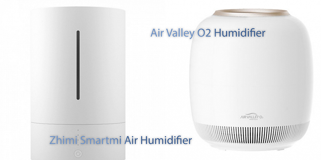 Сравнение увлажнителей воздуха Xiaomi Zhimi Smartmi Air Humidifier и Air Valley O2 Humidifie